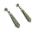 Turquoise Inlay Southwest Genuine Sterling Silver Post Dangle Earrings AX95971